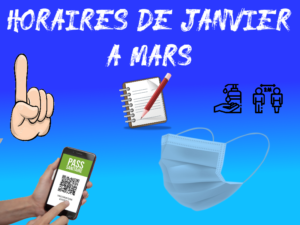 Lire la suite à propos de l’article Horaires ouverture du club de janvier à mars