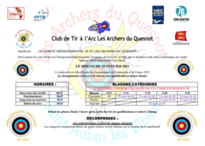 Lire la suite à propos de l’article Championnat Départemental 76 jeunes le 29/01/2023 aux Archers du Quesnot